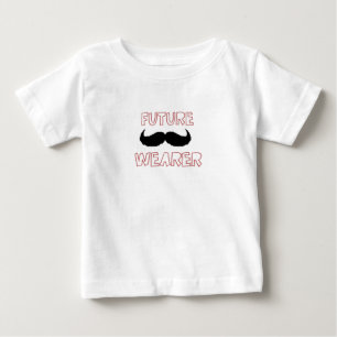 Camiseta Bebé futuro do portador do bigode