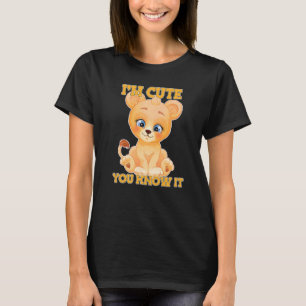 Camiseta Bebê Gato Leão-Leão Eu sou Bonita Você Sabe