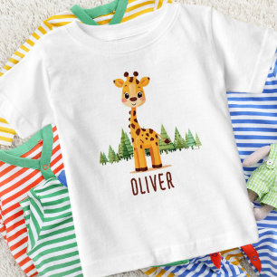 Camiseta Bebê Girafa Fofa