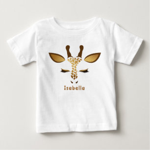 Camiseta Bebê girafa Safari Selvagem um aniversário