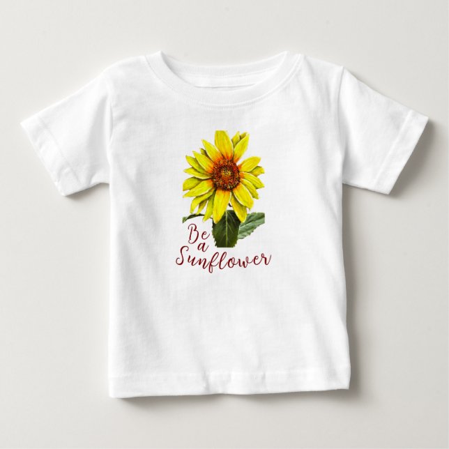 Camiseta Bebê Girassol (Frente)