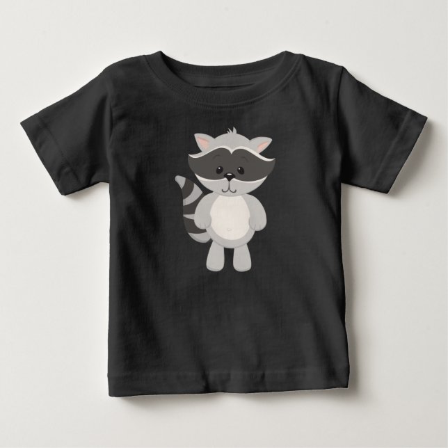 Camiseta Bebê Guaxinim Fofinho Animal (Frente)