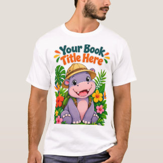 Camiseta Bebê Hipopótamo Explorador Safari Fofo Personaliza