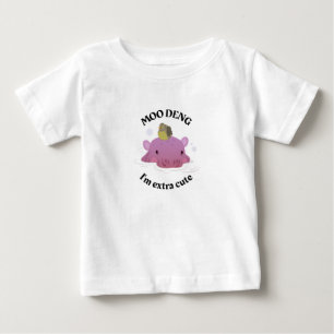 Camiseta Bebê Hipopótamo Moo Deng