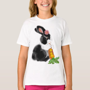 Camiseta Bebê holandês bonito Coelhinho Coelho Carrot Des