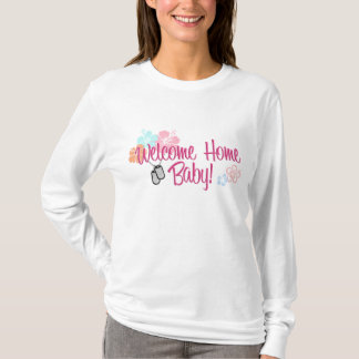 Camiseta Bebê Home bem-vindo floral