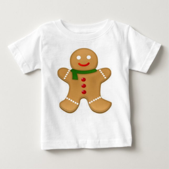 Camiseta Bebê Homem de Biscoito (Frente)