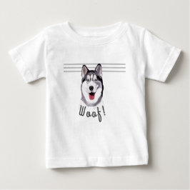 Camiseta Bebê Husky Siberiano Mensagem Personaliza