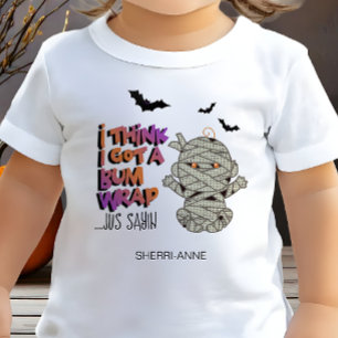 Camiseta Bebê ID683 alaranjado da mamã do envoltório do