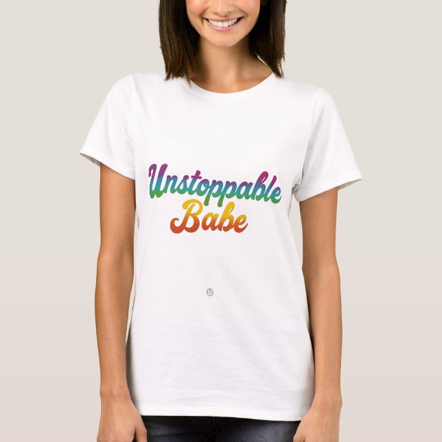 Camiseta Bebê Imparável Negrito Design Tipográfico. (Frente)