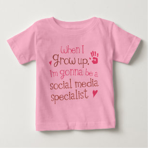 Camiseta Bebê infantil social T-Shi do especialista dos