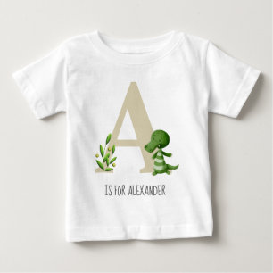 Camiseta Bebê Jacaré Monograma Fofo
