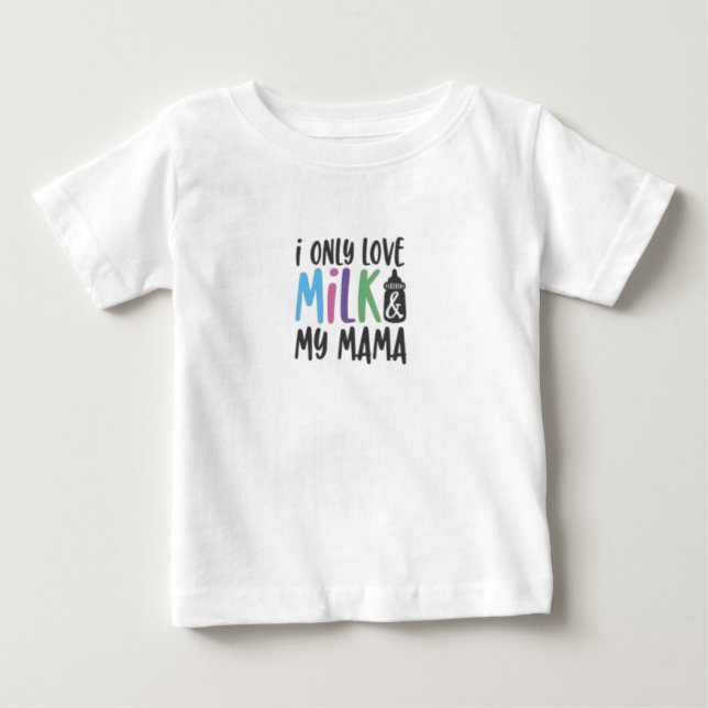 Camiseta "Bebê Jérsei Adorável com Slogan Chinês (Frente)
