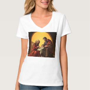 Camiseta Bebê Jesus Maria e Joseph Vereiro feminino