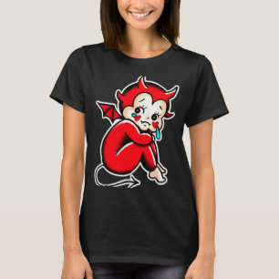 Camiseta Bebê Kewpie Diabo Chorando Demônio Triste