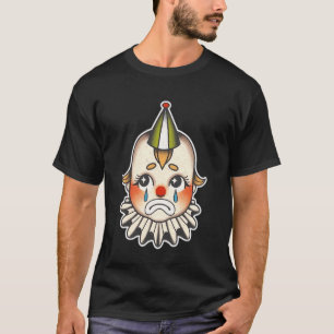 Camiseta Bebê Kewpie Palhaço Antigo Chorando Triste
