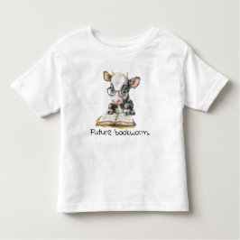 Camiseta Bebê Leitura de Vaca do Bookworm Futuro