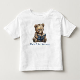 Camiseta Bebê Leitura do Urso do Bookworm Futuro