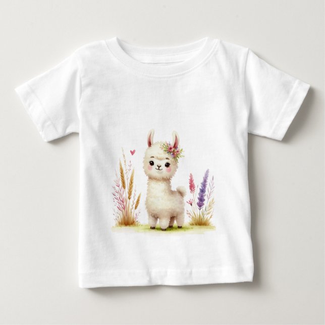 Camiseta Bebê Lhama  (Frente)