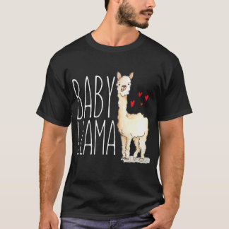 Camiseta Bebê Llama Corações Familiares