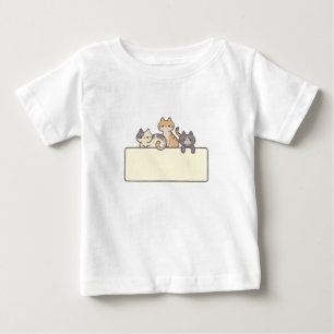 Camiseta bebê logo les chats