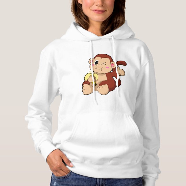 Camiseta Bebê macaco com Banana (Frente)