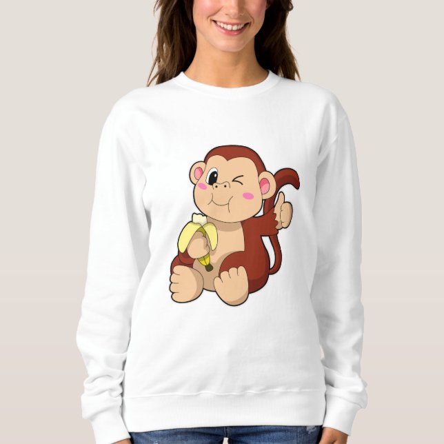 Camiseta Bebê macaco com Banana (Frente)