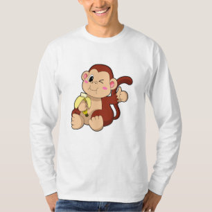 Camiseta Bebê macaco com Banana
