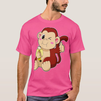 Camiseta Bebê macaco com Banana