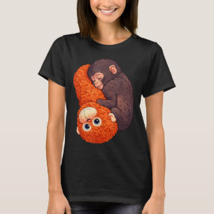Camiseta Bebê macaco engraçado soco animal fofo homens mulh
