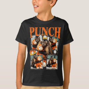 Camiseta Bebê macaco engraçado soco família fofa
