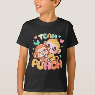Camiseta Bebê macaco fofo time de soco Bebê macaco fofo