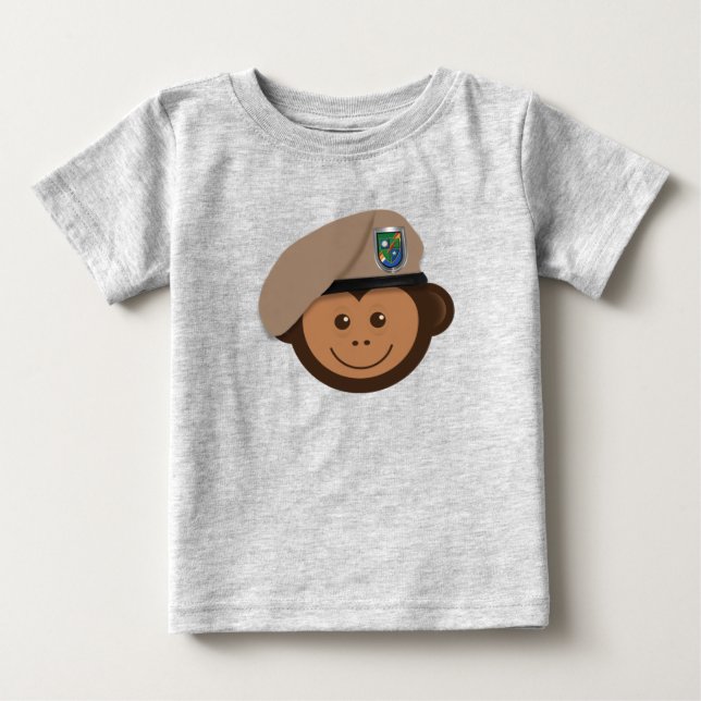Camiseta Bebê Macaco Guarda Florestal (Frente)