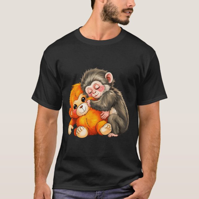 Camiseta Bebê macaco soco  (Frente)