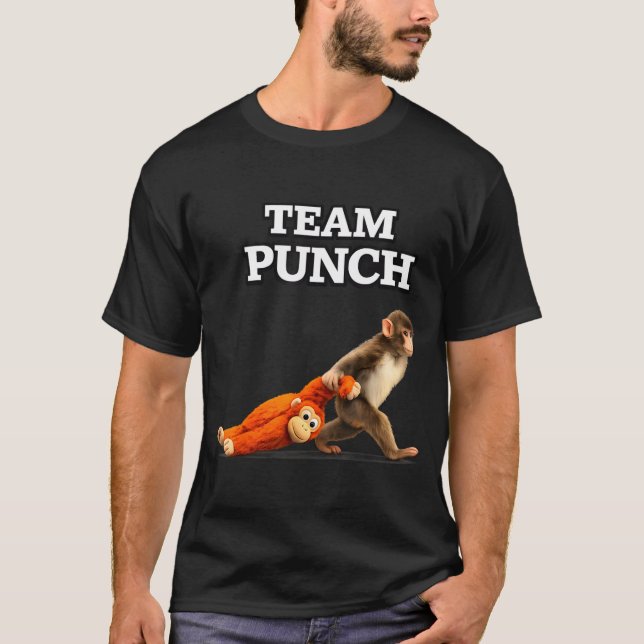 Camiseta Bebê macaco soco meme equipe soco 2026  (Frente)