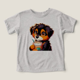 Camiseta Bebê, mamão, café - Favoritos da Mamãe! 🐶 ☕ 👶