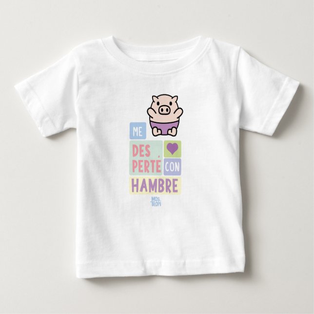 Camiseta Bebé│Me desperté con hambre (Frente)