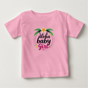 Camiseta Bebê Menina Aloha Novos Pais