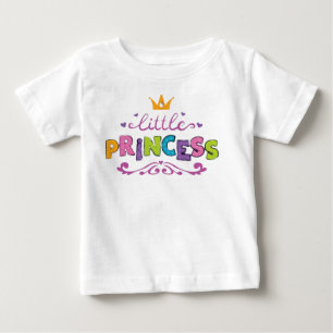Camiseta Bebê Menina Coroa Princesinha Fofa