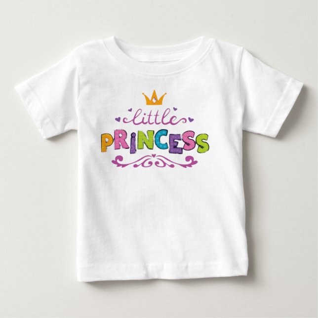 Camiseta Bebê Menina Coroa Princesinha Fofa (Frente)