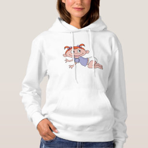 Camiseta Bebê Menina Desenho Animado Rastejando Cabelo Verm