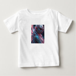 Camiseta Bebê Menina Dragão Neon