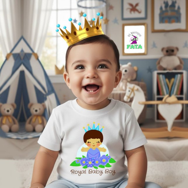 Camiseta Bebê menino real (Criador carregado)