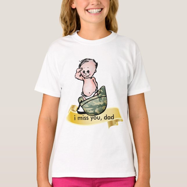 Camiseta Bebê militar (Frente)
