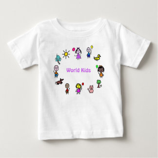 Camiseta Bebê Mundo Crianças
