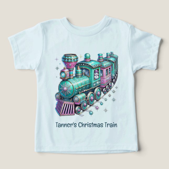 Camiseta Bebê Natal Choo Train (Design frontal)