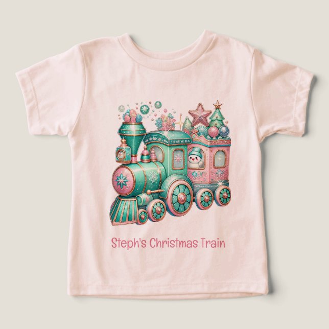 Camiseta Bebê Natal Choo Train (Design frontal)