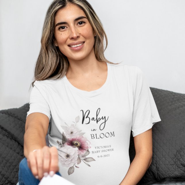 Camiseta Bebê no Bloom Chá de fraldas (Criador carregado)