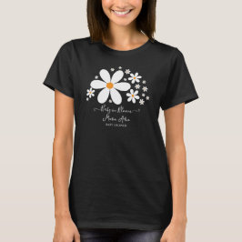 Camiseta Bebê no Bloom White Daisy Chá de fraldas