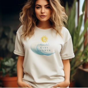Camiseta Bebê no Chá de fraldas de Surf da praia Conselho